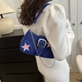 thumbnail image 4 of 6664 Bolso Mujer Cruzado Un Hombro Con Cadena Dulce Y Genial Y2k (azul) Azul, 4 of 9