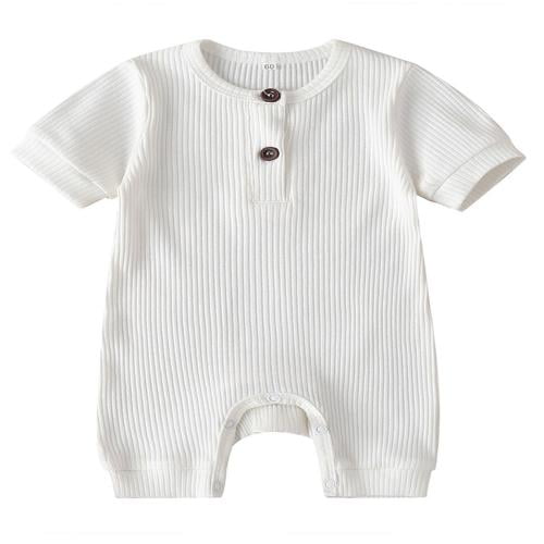 Newborn Baby Girl Boy Clothes Set Short Sleeve Romper Jumpsuit Outfits #sdj 