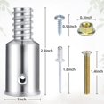 thumbnail image 2 of WWYICHEN 2 Pieces Metal Threaded Tip Replacement Kit for 1 Inch Diameter Wood Stick Metal Pole, 2 of 7
