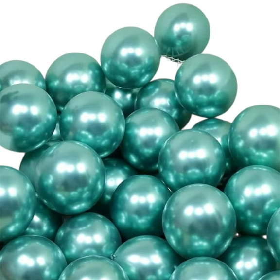 Chrome Latex Balloons Teal 50 Pack 12 Inches