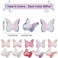 thumbnail image 2 of 1 Box 120Pcs Butterfly Charms Mini Butterfly Cabochons Glass No Hole Beads Bulk 3D Tiny Butterflies Flatbacks Vase Fillers Cute Butterfly Cabochon for Jewelry Making Nail Art DIY Supplies for DIY, 2 of 5