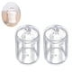 thumbnail image 3 of EeaseMX Dispensador de bolas de algodón e hisopos transparentes, 2 unidades, acrílico, redondo, soporte para discos de algodón, tarro para hisopos, organizador de maquillaje, 3 of 7