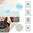 thumbnail image 4 of Toilet Rug Rectangle Bathroom Rugs Non-Slip Soft Plush Machine Washable Contour Bath Mat Mandala Floral 24x16, 4 of 9