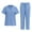 Light Blue, variant on MLQIDK Scrub Sets for Woman Plus Size Jogger Scrubs Stretchy V Neck Scrub Tops and Pants Nurse Uniforms Medical Scrubs Uniformes De Enfermeras De Mujer Gray XXL