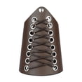 thumbnail image 1 of Brazaletes de Cuero de Imitación Brazales de Caballero Medieval Cordones de Un Tamaño de Punk Medieval - café Sunnimix pulsera de brazo ancho, 1 of 5