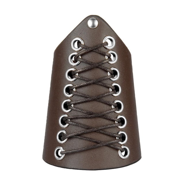 Brazaletes de Cuero de Imitación Brazales de Caballero Medieval Cordones de Un Tamaño de Punk Medieval - café Sunnimix pulsera de brazo ancho