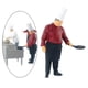 thumbnail image 3 of Figuras de resina a escala 1/64 de paisajes ferroviarios en miniatura para dioramas de trenes. Chef Red 4, 3 of 9