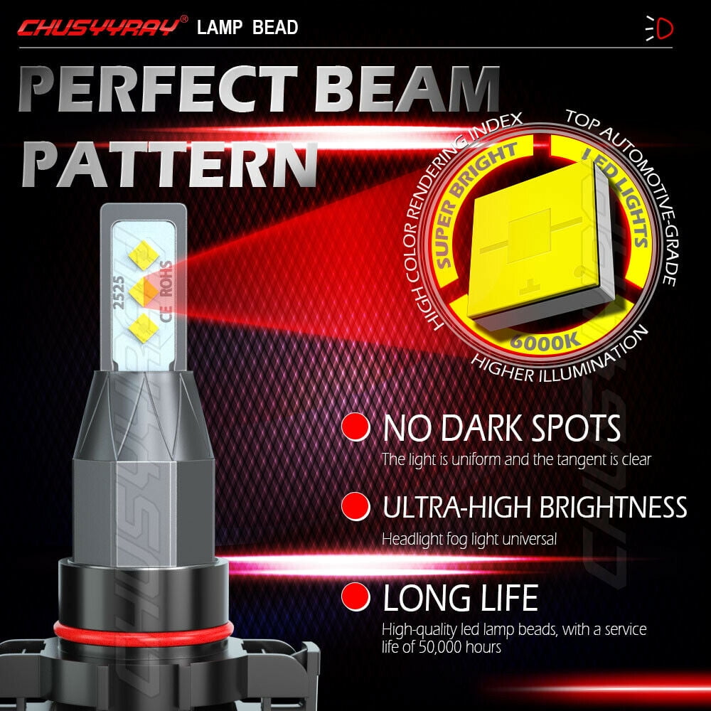 For Dodge Journey 2010-2019 Combo LED Headlights bulbs High Low Beam + Fog Light Bulbs