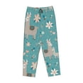 thumbnail image 4 of Balery Teal Mama Llama print Women's Pajama Pants,Ultra Lightweight Pjs,Lounge Pant-X-Large, 4 of 9