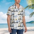 thumbnail image 5 of Goofa Lion Hippo Elephant On The Car Hawaiian Shirt for Men, Unisex Summer Beach Casual Short Sleeve Button Down Shirts,Aloha Tropical Floral print shirt-Large, 5 of 9