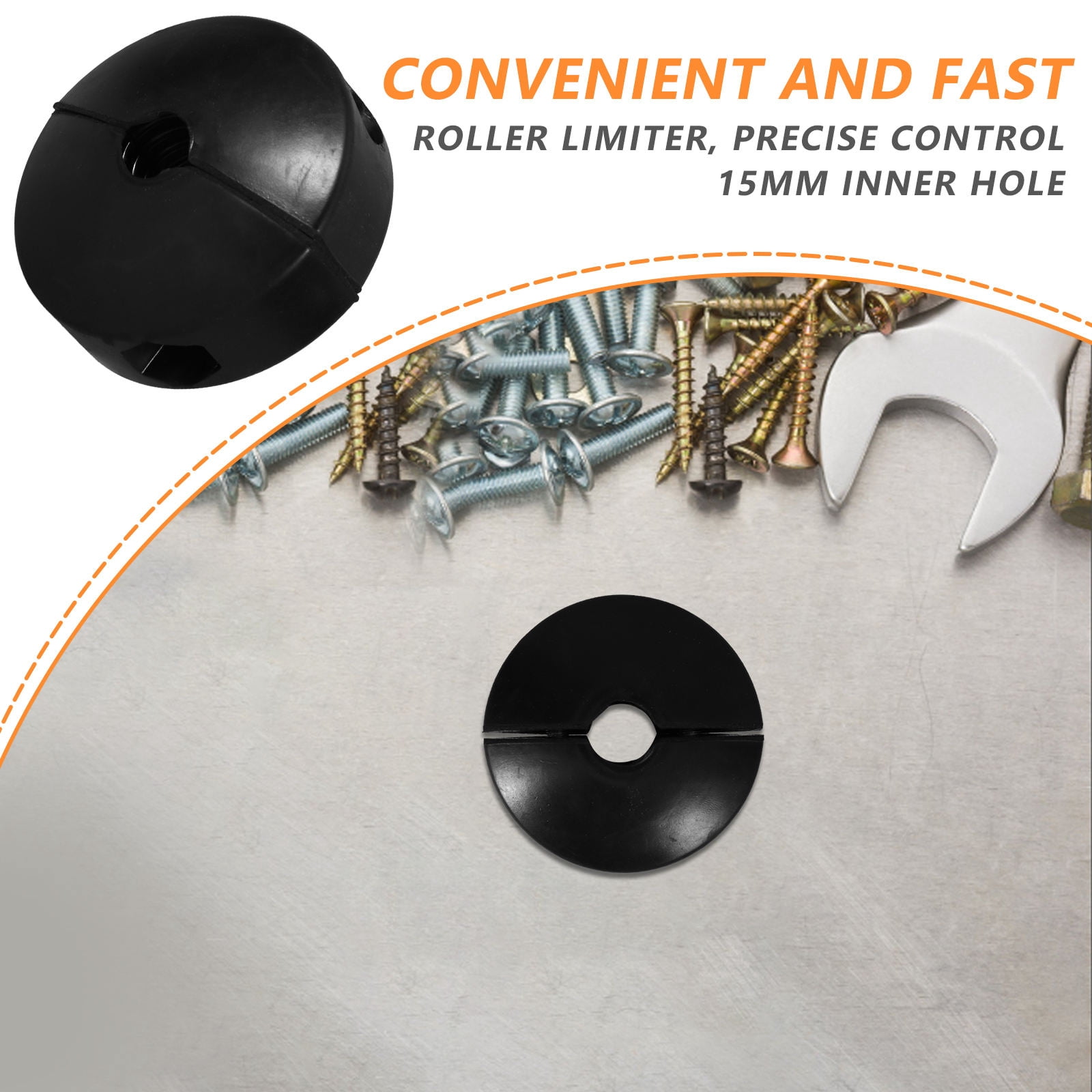 Rubber Hose Stopper For Hose Reels – Universal Fit, Prevents Over-Retraction, Fits 19-22mm OD Hoses (Black)