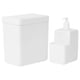 thumbnail image 1 of 1 juego de bote de basura pequeño con tapa para baño, mini bote de basura de escritorio con tapa, dispensador de jabón líquido para baño, cocina, oficina y dormitorio., 1 of 7