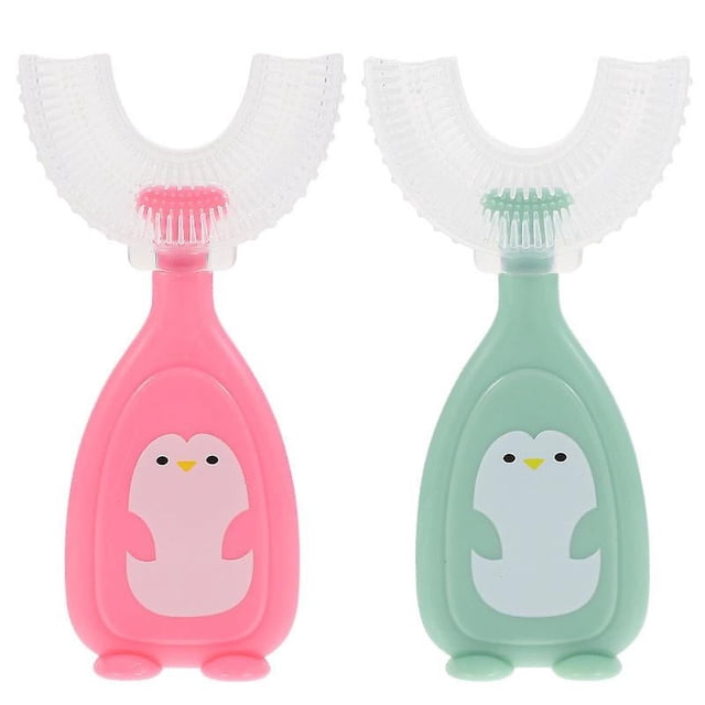 2 cepillos de dientes de mano para niños.