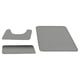 thumbnail image 1 of Alfombra de baño de 3 piezas con forma de U, antideslizante, para baño y spa gris claro, 1 of 9