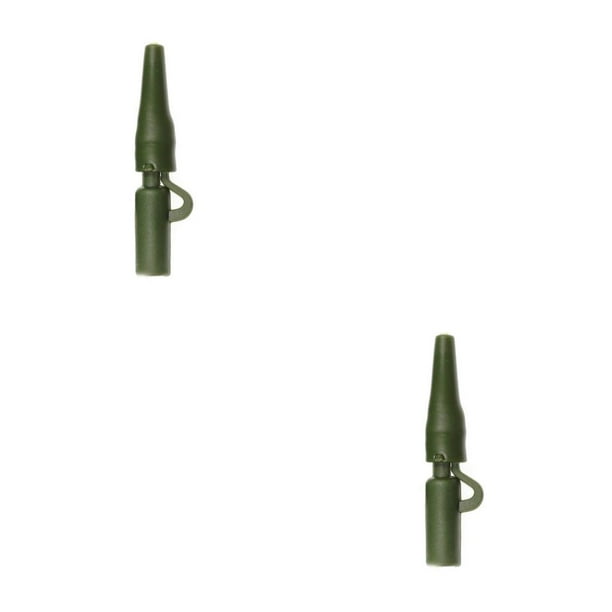 Yuarrent 50pcs/Kit Clips de de seguridad Giratorio Terminal de extremo de pesca Aparejo portátil Verde 2Conjunto