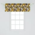 thumbnail image 2 of Ambesonne Modern Window Valance, Grunge Art Brushstrokes, 54" X 18", Earth Yellow Black, 2 of 3