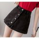 thumbnail image 3 of Pantalones cortos de mezclilla de cintura alta para mujer, falda de verano 2022, nuevos pantalones casuales holgados de corte A y pierna ancha, 3 of 5