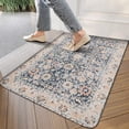 thumbnail image 3 of Boho Light Blue Country Rug with Vintage Pattern Door Mat 30 X 17 Inch Welcome Doormat Indoor Outdoor Entrance Floor Mat Non Slip Spring Summer Decor Rubber Mats, 3 of 6