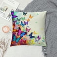 thumbnail image 2 of MDO  Colorful Butterfly One Throw Pillow with Cover for Couch Bed Sofa, 18 x 18 Decorative Pillows w/Case, 2 of 5