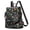 Mushroom and Star Black Pattern, variant on Mushroom and Psychedelic Black Fashion Backpack, Convertible Shoulder Bag with Side Bottle Pockets & Convertible Strap, Large Capacity Gifts for Women Casual Use