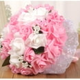 thumbnail image 5 of Clearance Artificial flowers under $5,Artificial And Dried Flower Colors Bridal Bouquet Ribbon Wedding Bouquet Bride Holding Flower PE Rose Bridesmaid Wedding Foam Flowers Rose, 5 of 9