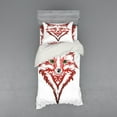 thumbnail image 2 of Ambesonne Fox Bedding Set 4 Pcs, Patterned Animal, Queen, Dark Coral Green White, 2 of 3