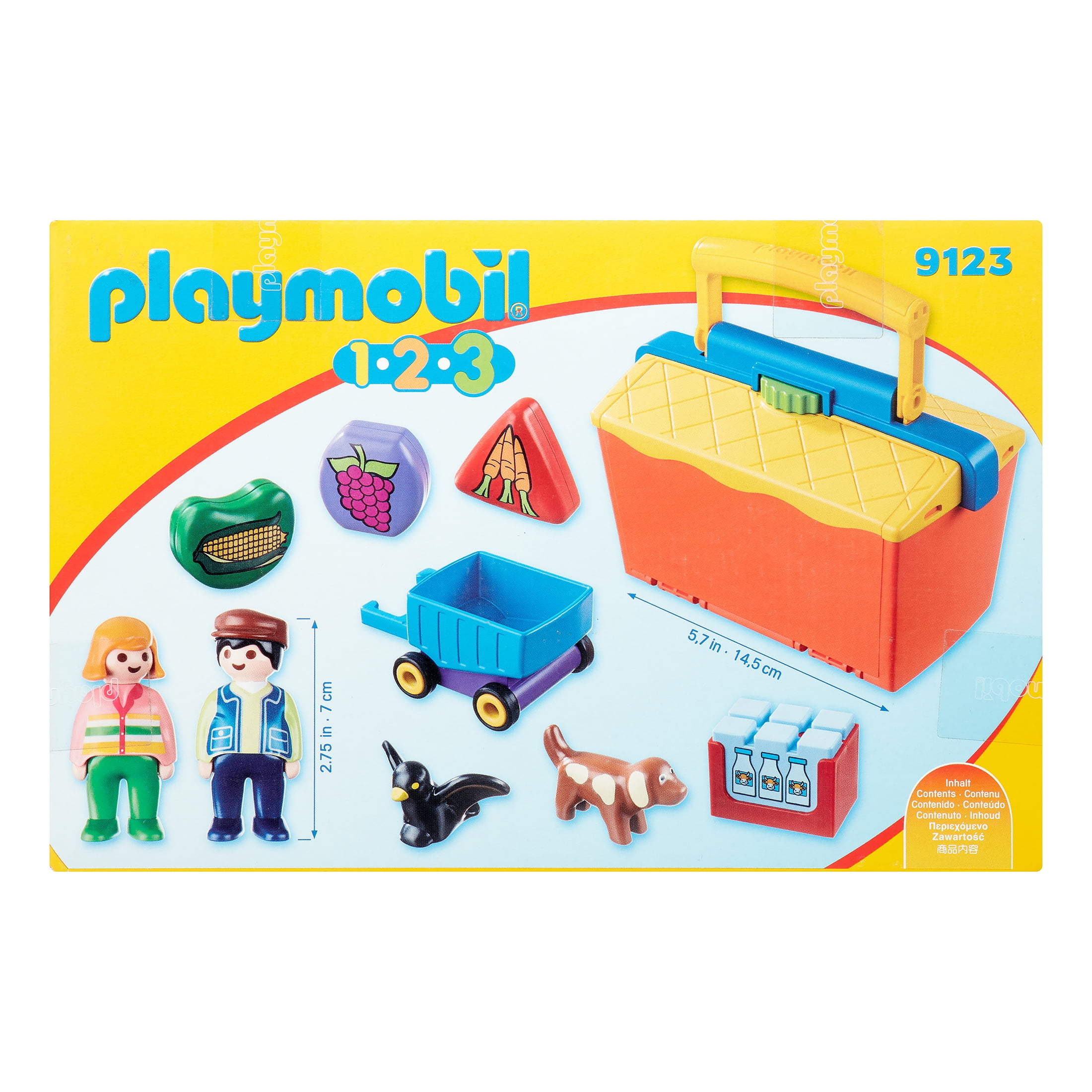 Playmobil 9123 1.2.3 Take Along Market Stall 
