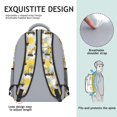 thumbnail image 5 of Excavator and Dump Truck Yellow Backpack for School, Cute School Bag with Adjustable Shoulder Straps and Padded Back, 15.3"x11"x6.7", 5 of 5