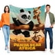 thumbnail image 1 of Panda en África anti-pilling, suave, ligera, esponjosa y acogedora de lujo para hogar y cocina – Perfecta para niños y adultos, 100 x 150 cm, 1 of 6