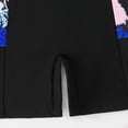 thumbnail image 6 of Fesfesfes Girls Floral Print Short Sleeve Zip Front 1Piece Swimsuit with Boyleg Bottom Quick Dry UV Protection Swimwear for Kids Beach Pool Play Active Rash Guard Swim Outfit(Black,4-5 Years), 6 of 9