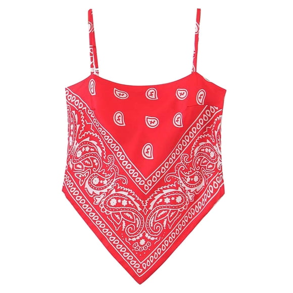 Pañuelo Cami Crop Top Arjungo para mujer con estampado de cachemir