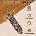 thumbnail image 4 of Uxcell Slide Barrel Bolt Latch Vintage Decorative Sliding Lock with Mounting Screws for Wooden Door Barn Fence Shed Window Red Bronze 7 Inch, 4 of 7