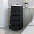 thumbnail image 6 of Dressers Dillon 5-Drawer Narrow Tall Chest, Black | Particle Board, 6 of 6