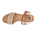 thumbnail image 4 of GC Shoes Women's Open Toe Memory Foam Summer Espadrille Wedge Sandals, Braided Strap Ankle Platform Heels, Cheri/Tan/6, 4 of 4