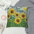 thumbnail image 2 of Shiartex Sunflower Pillow Covers , Bee Happy Sunflower Decor Summer Pillow Covers for Couch Sofa Indoor Outdoor Yellow Sunflower Bee Pillows Summer Decorations, 2 of 5