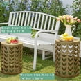 thumbnail image 2 of Y&M Heavy Duty Round Metal Coffee Table with Side Table, Gold, 2 of 9