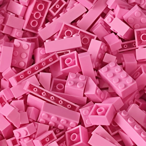 Lote de bloques de construcción de 120/240 Uds., paquete de ladrillos clásicos de ciudad clasificados por bloques de colores, placa de juguete creativo Compatible con,pink