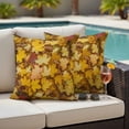 thumbnail image 4 of Fall Maple Leaves Outdoor Waterproof Pillow Covers, Autumn Orange Deciduous Pastoral Decorative Square Throw Pillowcase Sofa Cushion Sham for Patio/Couch/Chair, 24"x24" 2 Pack, 4 of 8