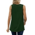 thumbnail image 5 of LilyLLL Womens Solid Color Sleeveless V Neck Tank Tops Summer Chiffon Blouse T Shirt, 5 of 5