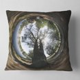 thumbnail image 2 of Designart Ufa Little Planet Panorama - Tree Photography Throw Pillow - 16x16, 2 of 5