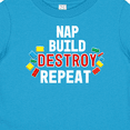 thumbnail image 4 of Inktastic Nap Build Destroy Repeat with Colorful Building Blocks Boys or Girls Baby T-Shirt, 4 of 5