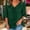 Green, variant on V Neck Blouses Women Tie Front Knot Tops Half Flutter Sleeve Shirts Casual Peplum Ruffle Hem Tees Flowy Loose Fit Babydoll T-Shirts Summer Cute Fashion Clothes
