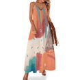 thumbnail image 1 of Vestido sin mangas Peachy Abstraction No.3 vestidos para mujer vestido de noche vestido de noche para mujer, 1 of 7