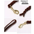 thumbnail image 5 of 2M Long Leather Braided Pet Dog Walk Traction Collar Strap Training Leash Lead, 5 of 8