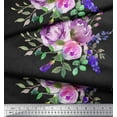 thumbnail image 2 of Soimoi Modal Satin Fabric Watercolor Flower Geometric Fabric Prints By Yard 42 Inch Wide, 2 of 3