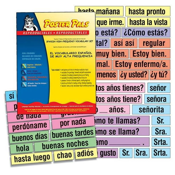 Poster Pals PSZP245R Espagnol Carte de Vocabulaire Haute Fréquence