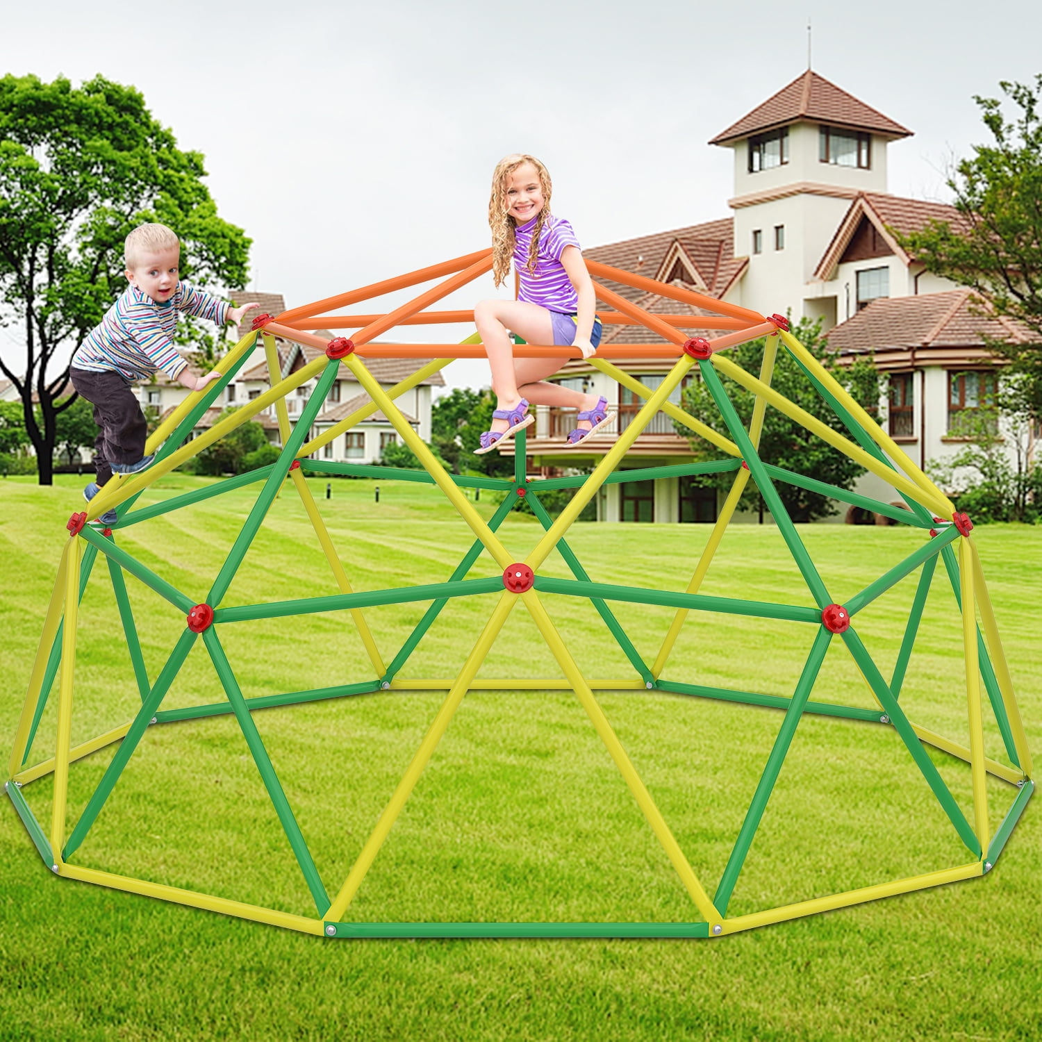 SESSLIFE 6ft Outdoor Dome Climber, Kids Jungle Gym Dome for 3-5 Years Old, Supports 500lbs, TE1305