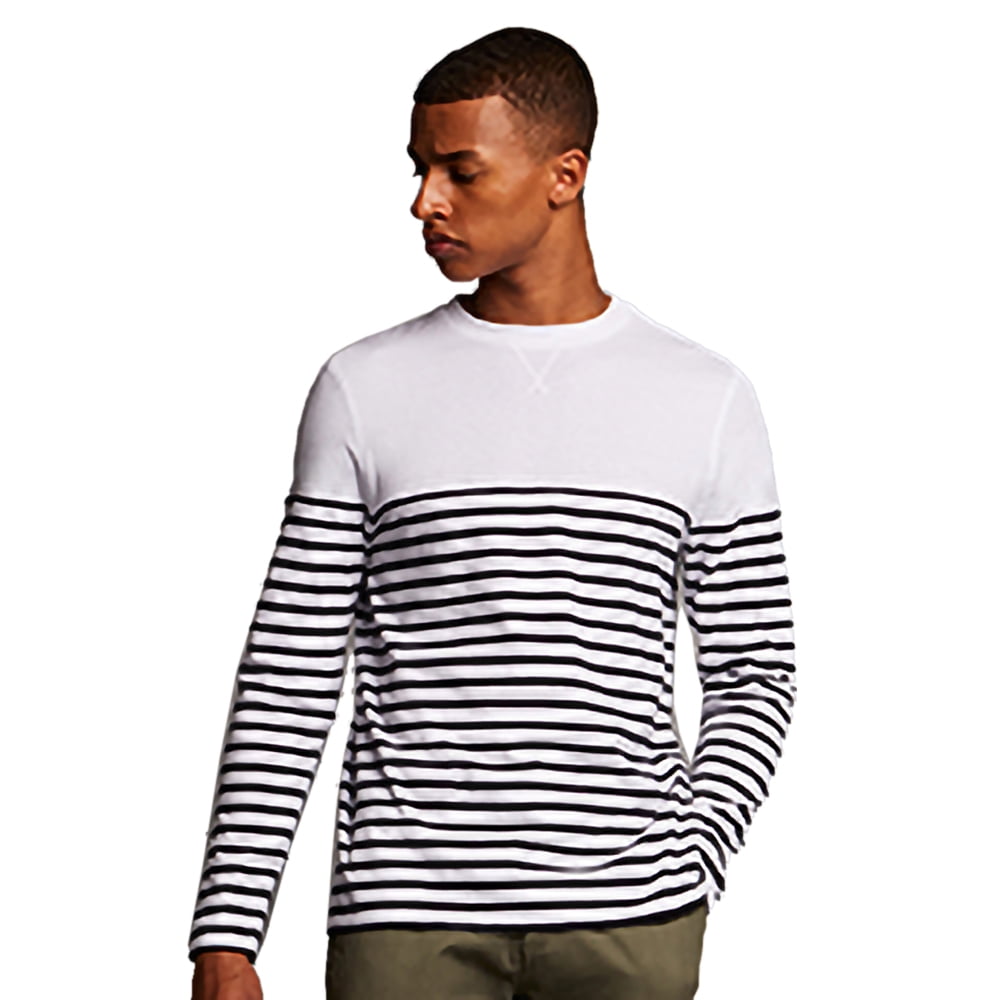 Fitness Alfabet Smelte Front Row Mens Long Sleeve Breton Stripe T-Shirt - Walmart.com