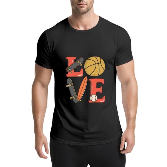 Black T Shirts for Men, Mens Graphic Tees, M5717271,S