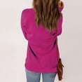 thumbnail image 5 of Kagetolytai Womens Tops Womens Casual V Neck Sweatshirt Loose Soft Long Sleeve Pullover Tops Solid Shirts With Side Pockets Plus Size Tops for Women Purple S, 5 of 7